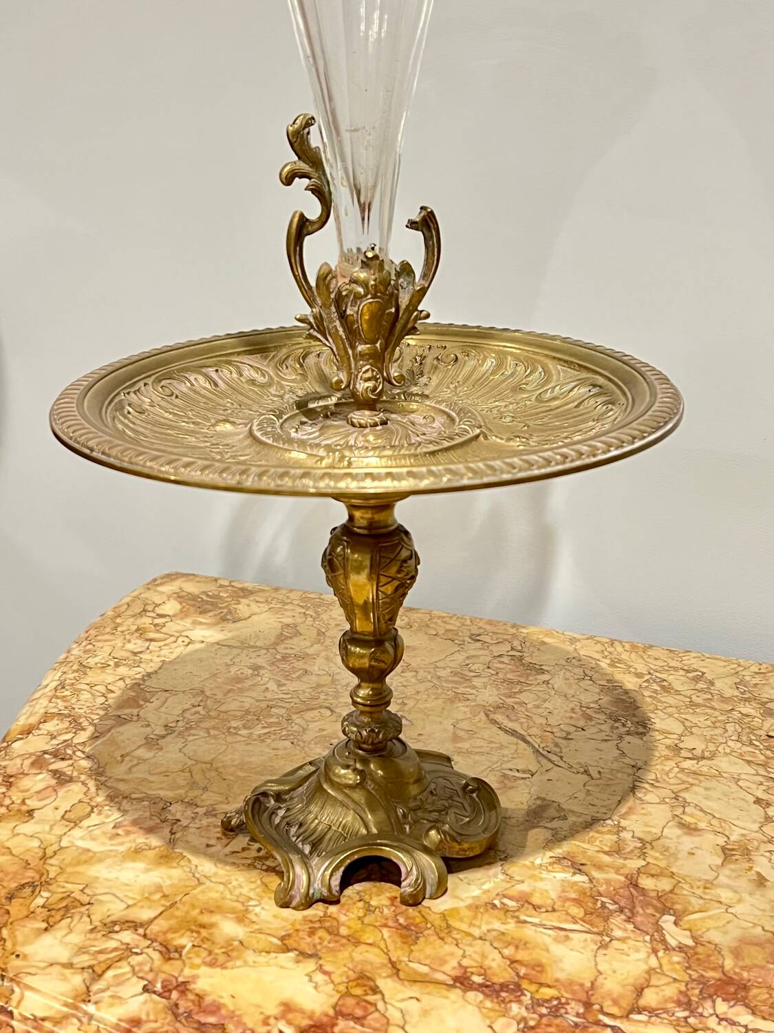 Bronze and crystal centerpiece