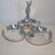 Sterling Silver (925) 3 Water Lily Leaves Centrepiece 422 grams