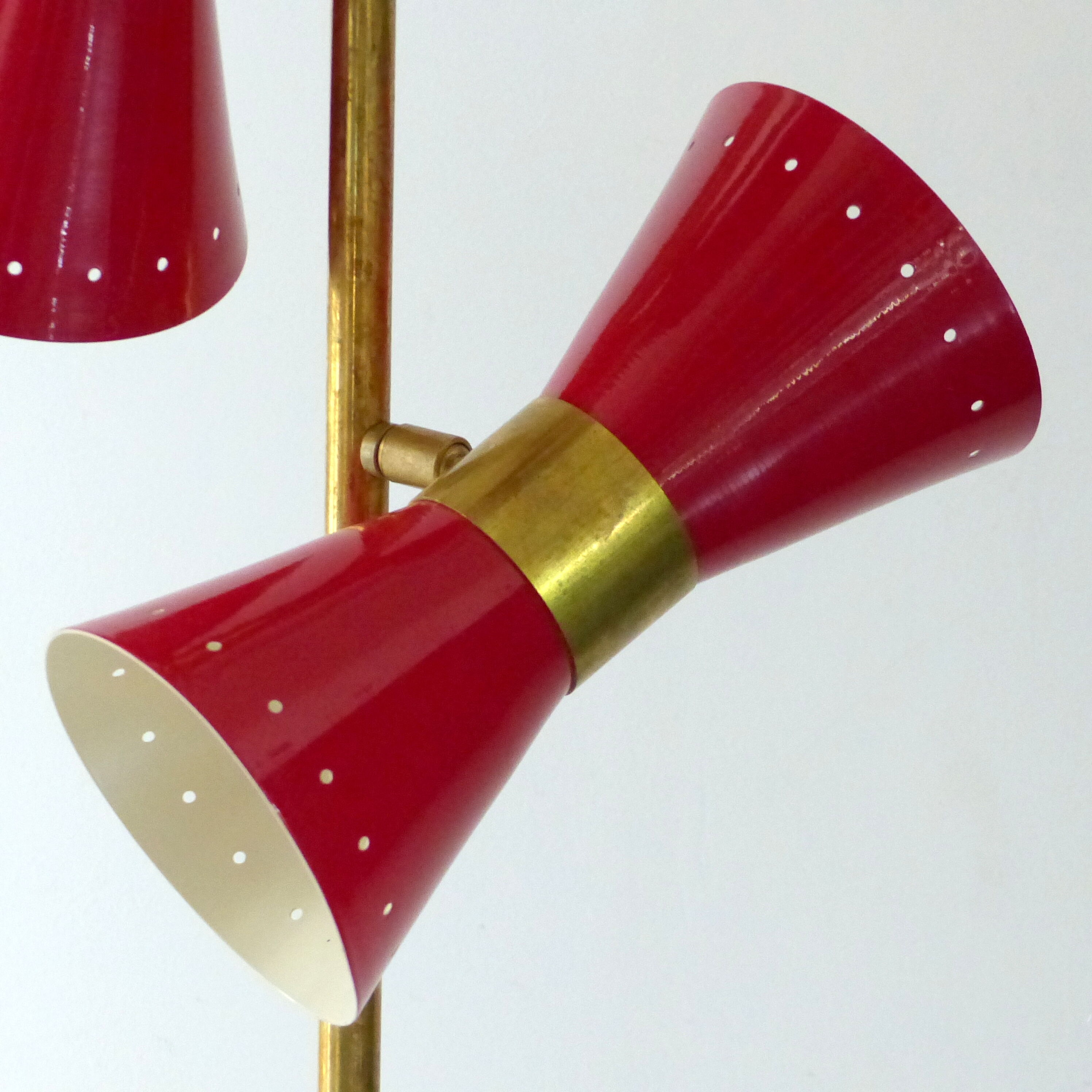 Lampadaire diabolo 3 feux dans le style des créations italiennes des années 50