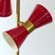 Lampadaire diabolo 3 feux dans le style des créations italiennes des années 50