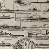 Lithograph on submarines - 1920