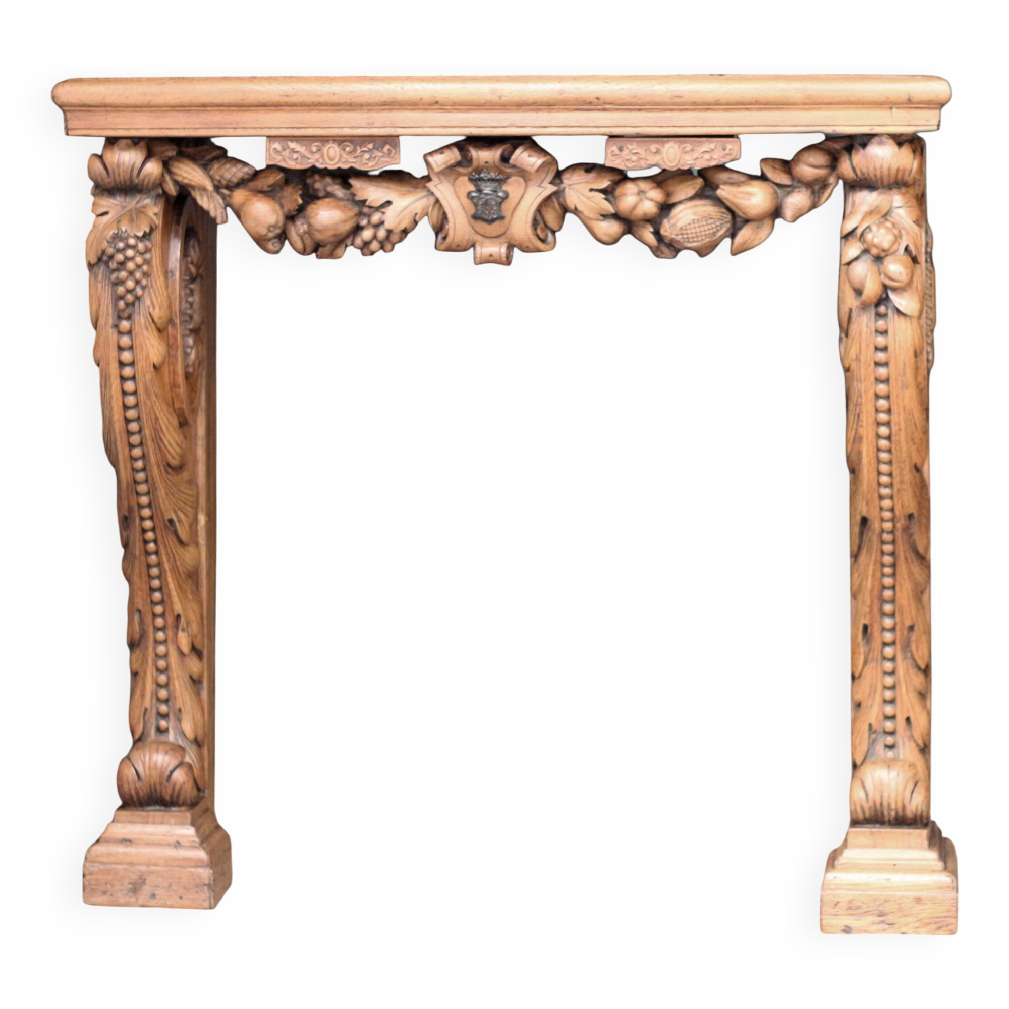 Exceptionnelle console desserte en chêne (18eme). Magnifique travail