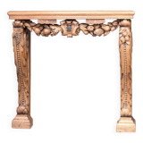 Exceptional oak serving console (18th century). Magnificent work
