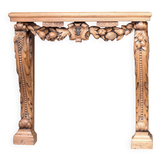 Exceptional oak serving console (18th century). Magnificent work