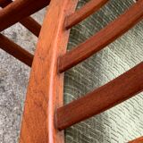 Pair of Scandinavian teak and velvet chairs 1960