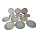 Prestige plates by Lamandinoise, 1950s, 3 colours, Set of 12