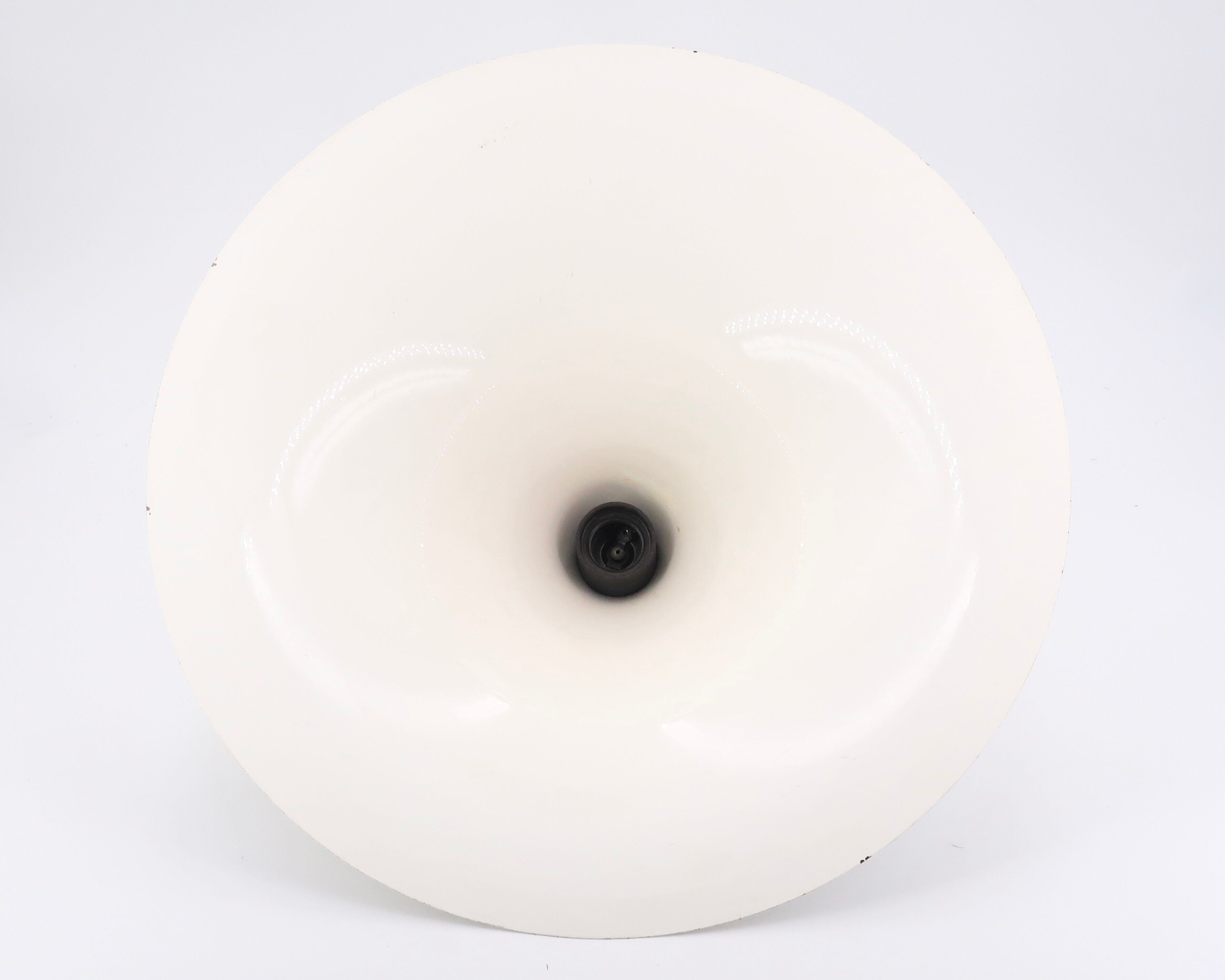 Scandinavian white trumpet pendant, 70s