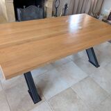 Solid Oak & IPN Steel Table - 200 x 100 - Artisan Creation
