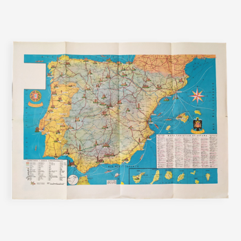 Vintage map of Spain