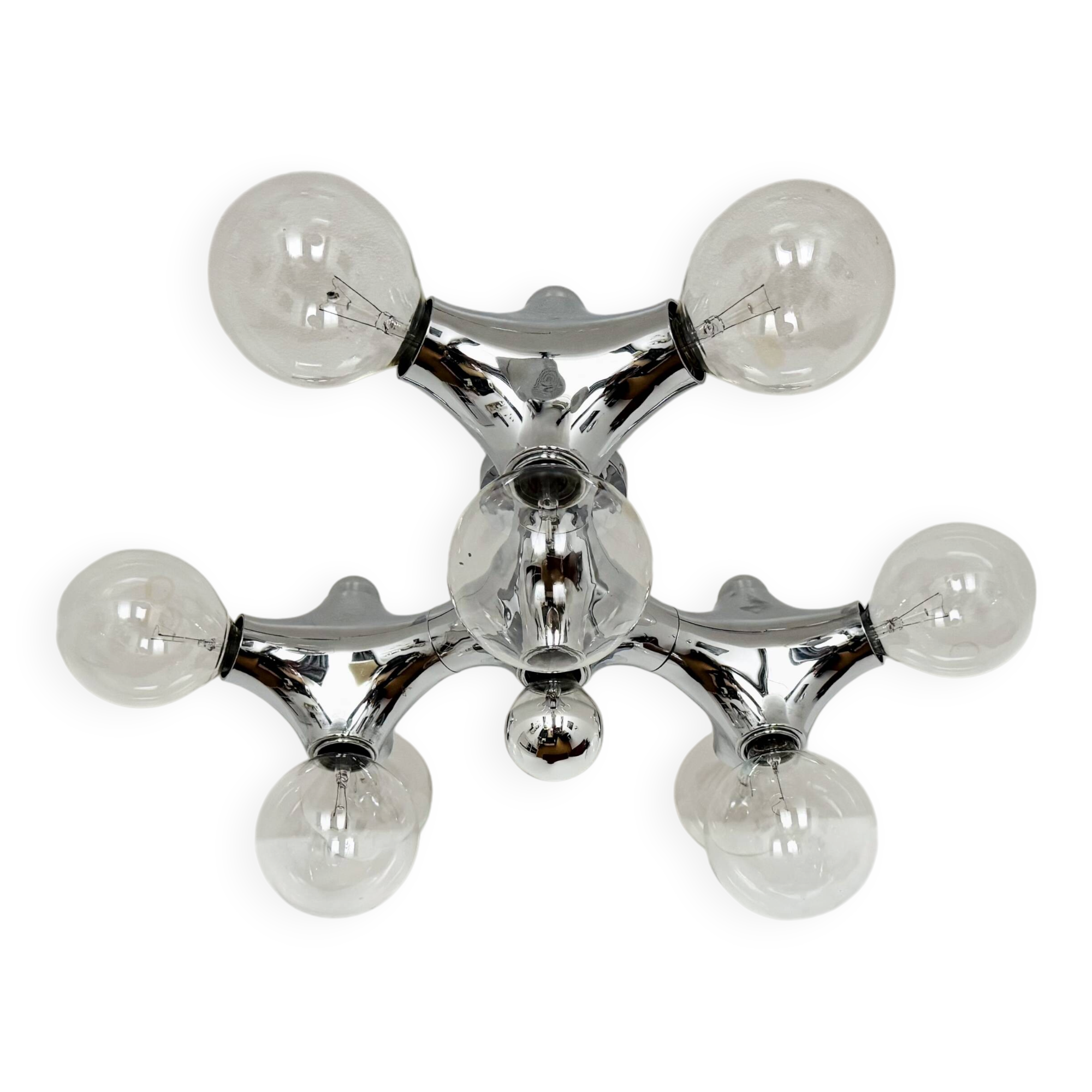 Plafonnier Spoutnik Gemini par Gebrüder Cosack