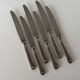 Set of 6 Vintage Modernist Sea Shell Design Dinner Knives