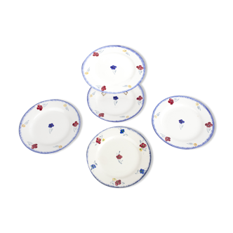 Lot of 5 dessert plates Mary - Lou Digoin Sarreguemines 1922-1965