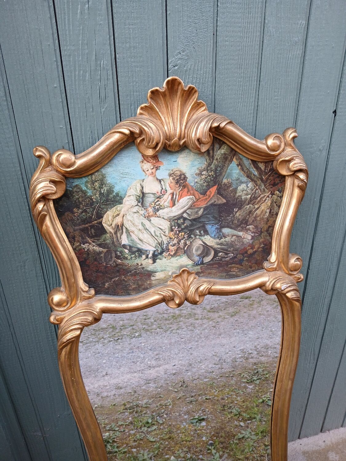 Antique trumeau mirror