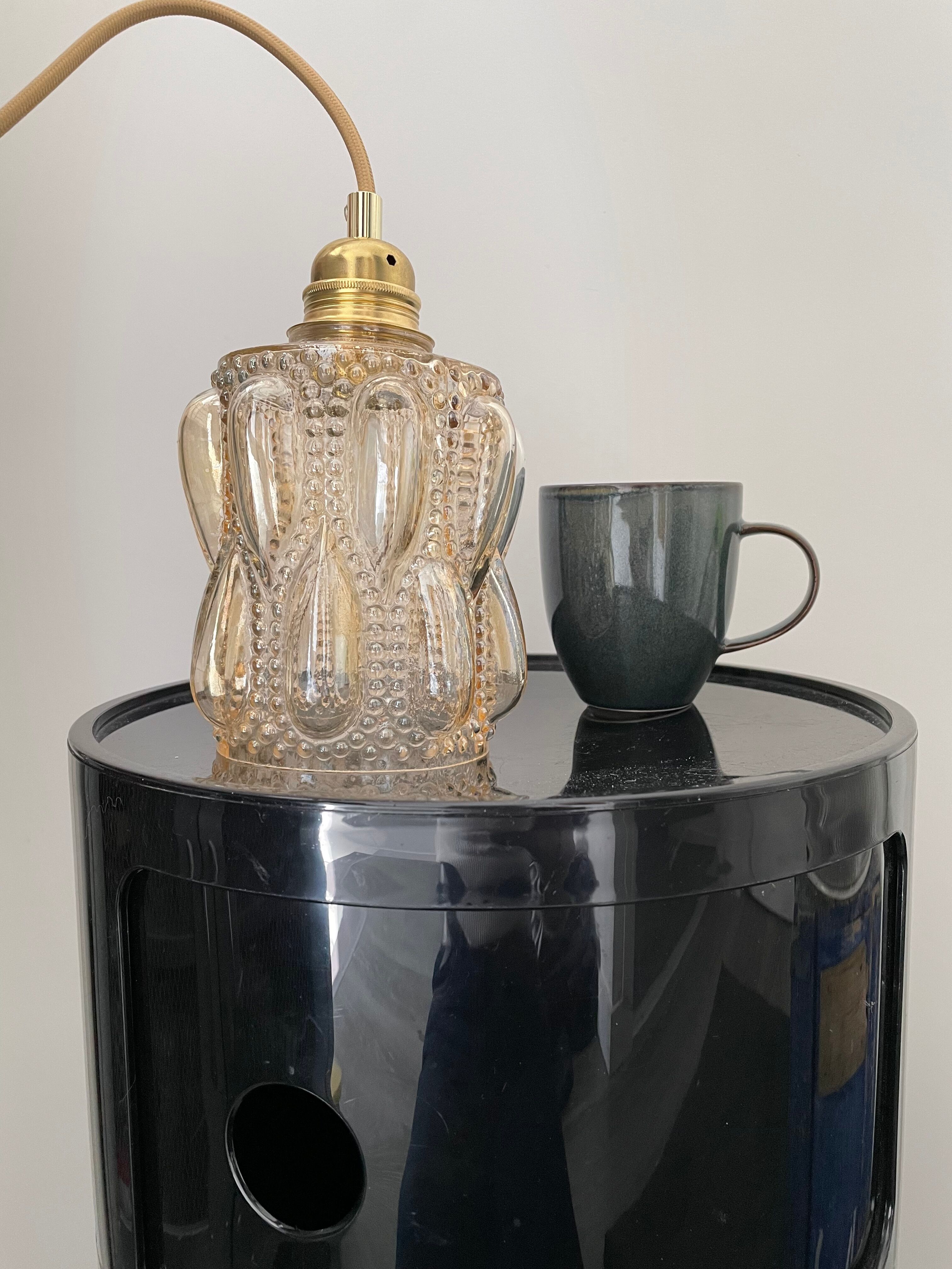 Vintage amber glass walker