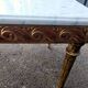 Table basse bois doré plateau marbre ancien table d'appoint
