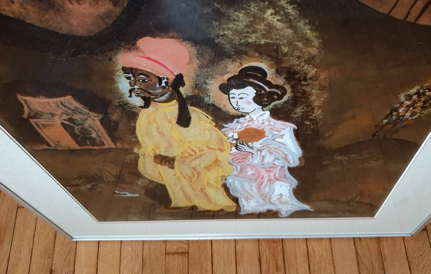 Oil painting on canvas by Nicole Cleus (1942-)