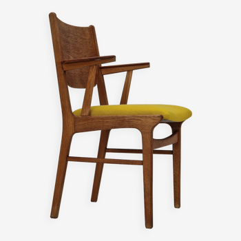 1960s, Danish design, restored armchair, Kvadrat wool, oak wood.