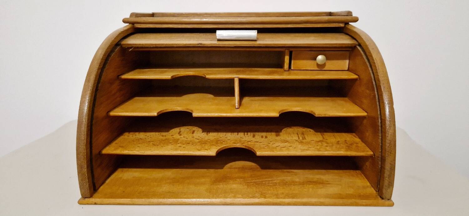 Old oak curtain storage file