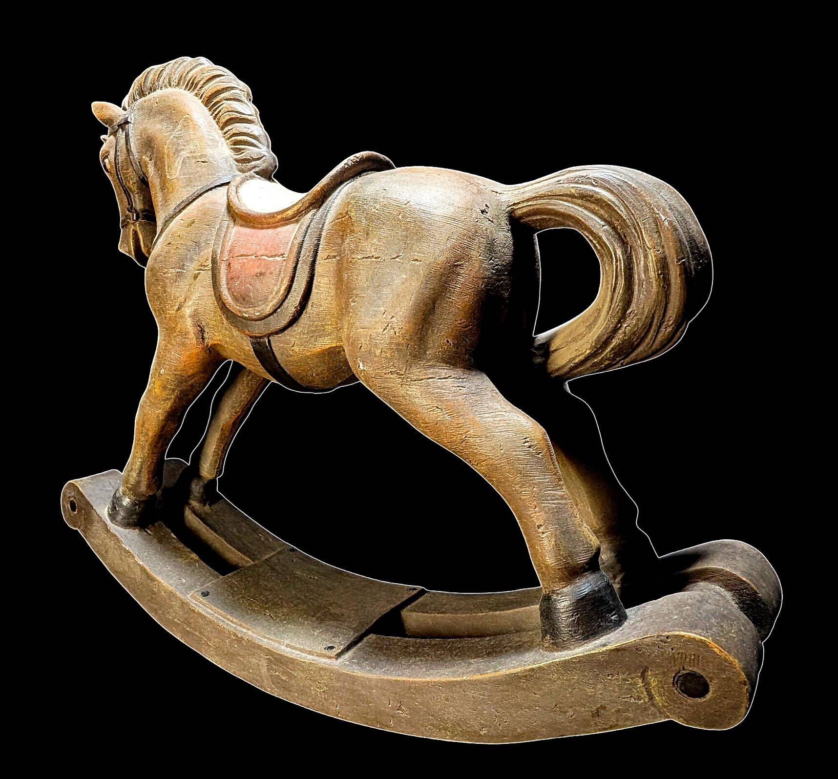 Cheval à bascule vintage en bois Clayre & Eef