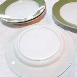 5 semi-deep scalloped plates