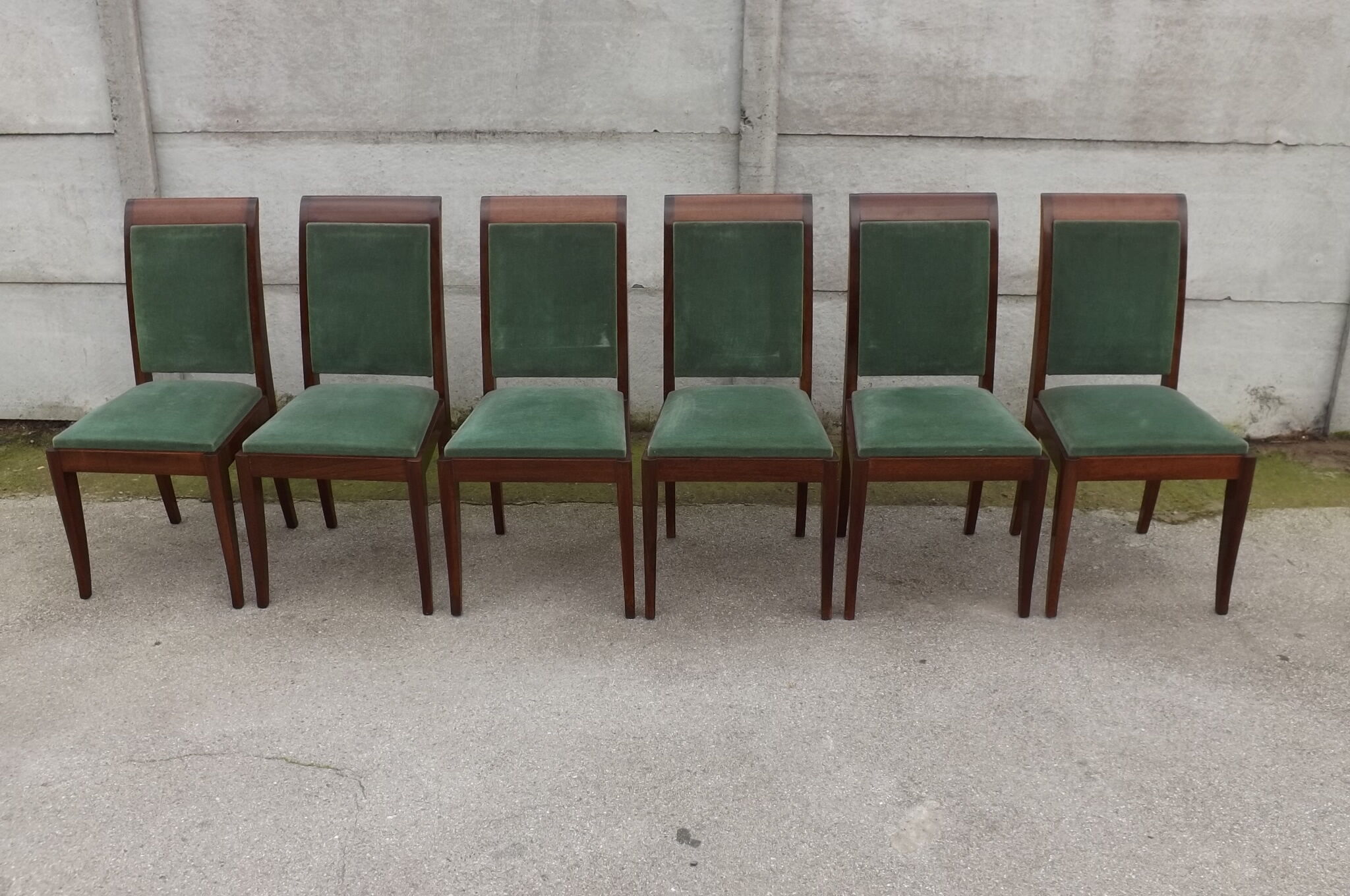 6 chairs  Gaston fish art deco 1930/1940