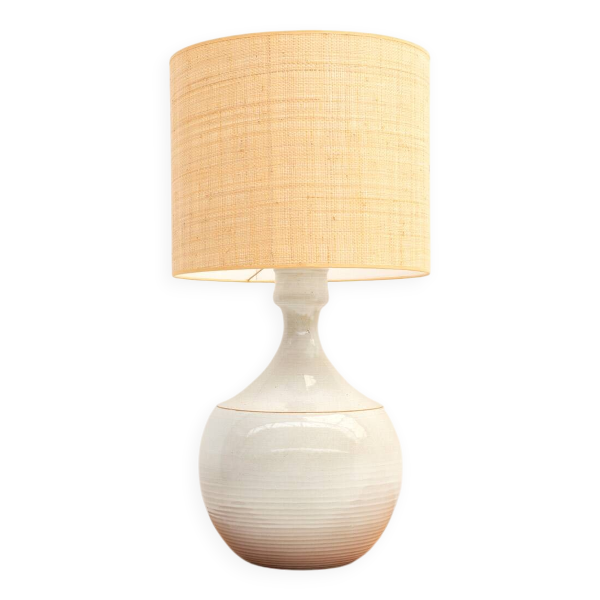Elegant French White ceramic table lamp