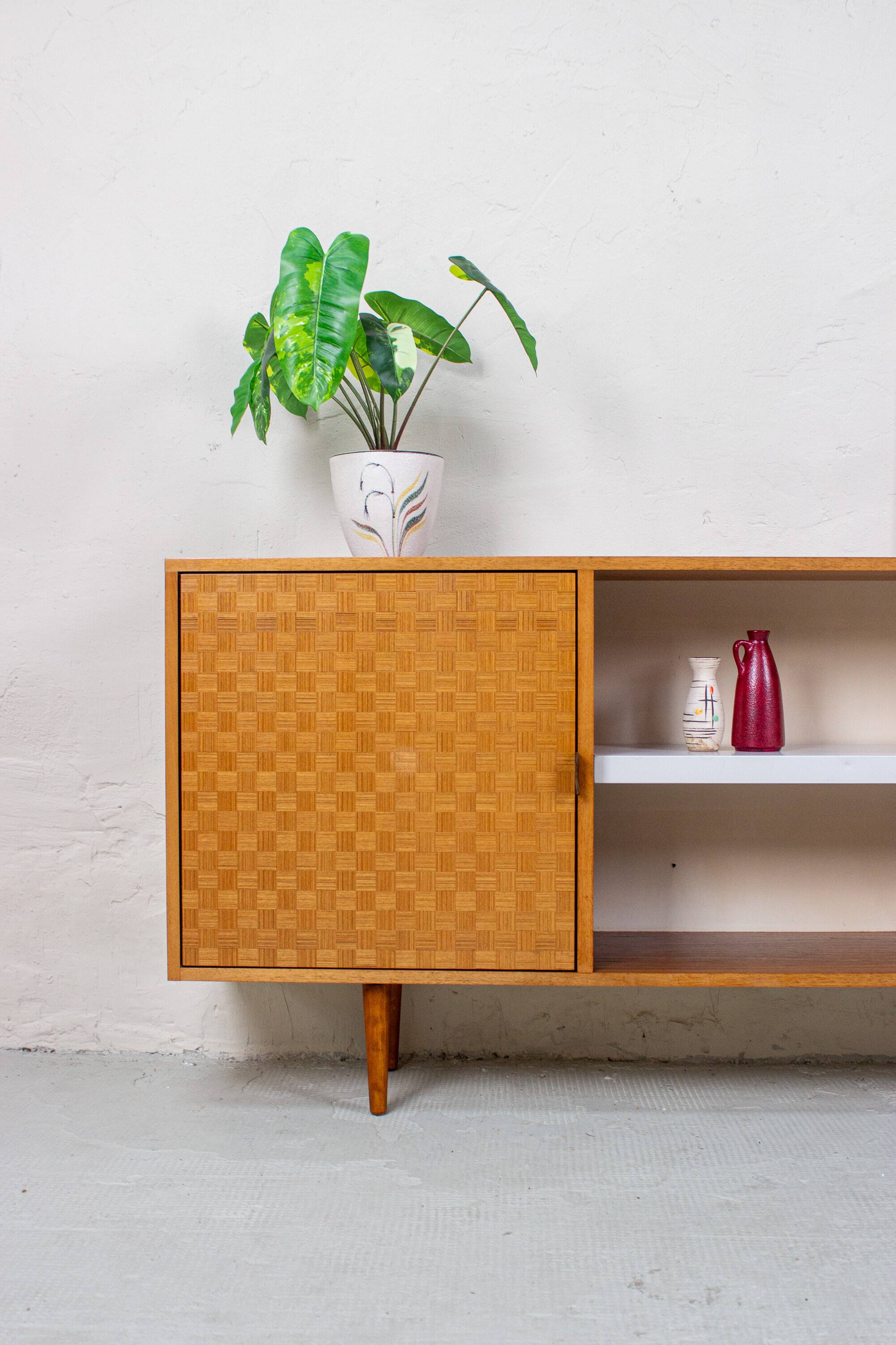 Vintage buffet sideboard highboard mid-century teak walnut