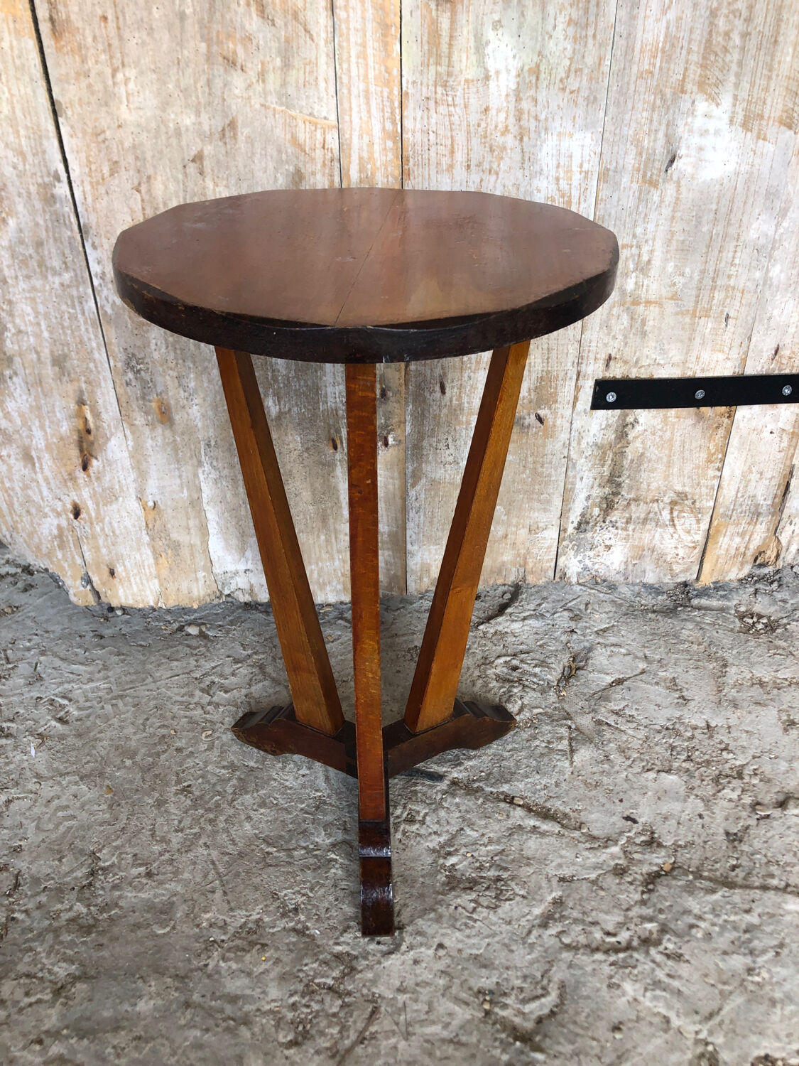 Sellette table appoint tripode bois vintage #a148