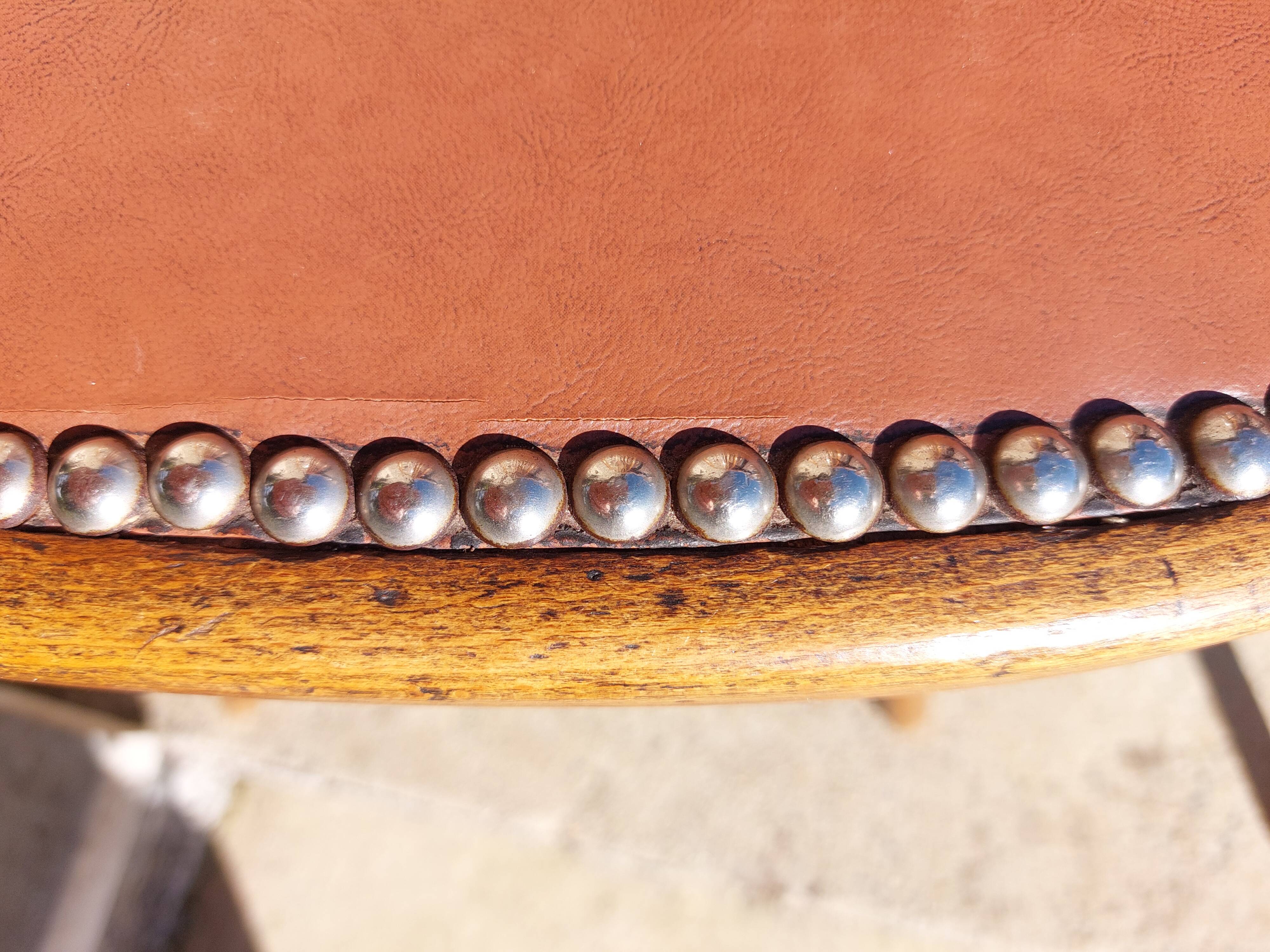 6 chaises Baumann en bois et simili cuir