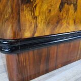 Art deco dining room sideboard in briar with upstand, 1940s