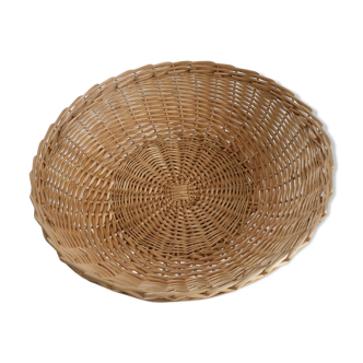 Round basket natural rattan