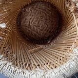 Vintage 70'S rattan and rope stools