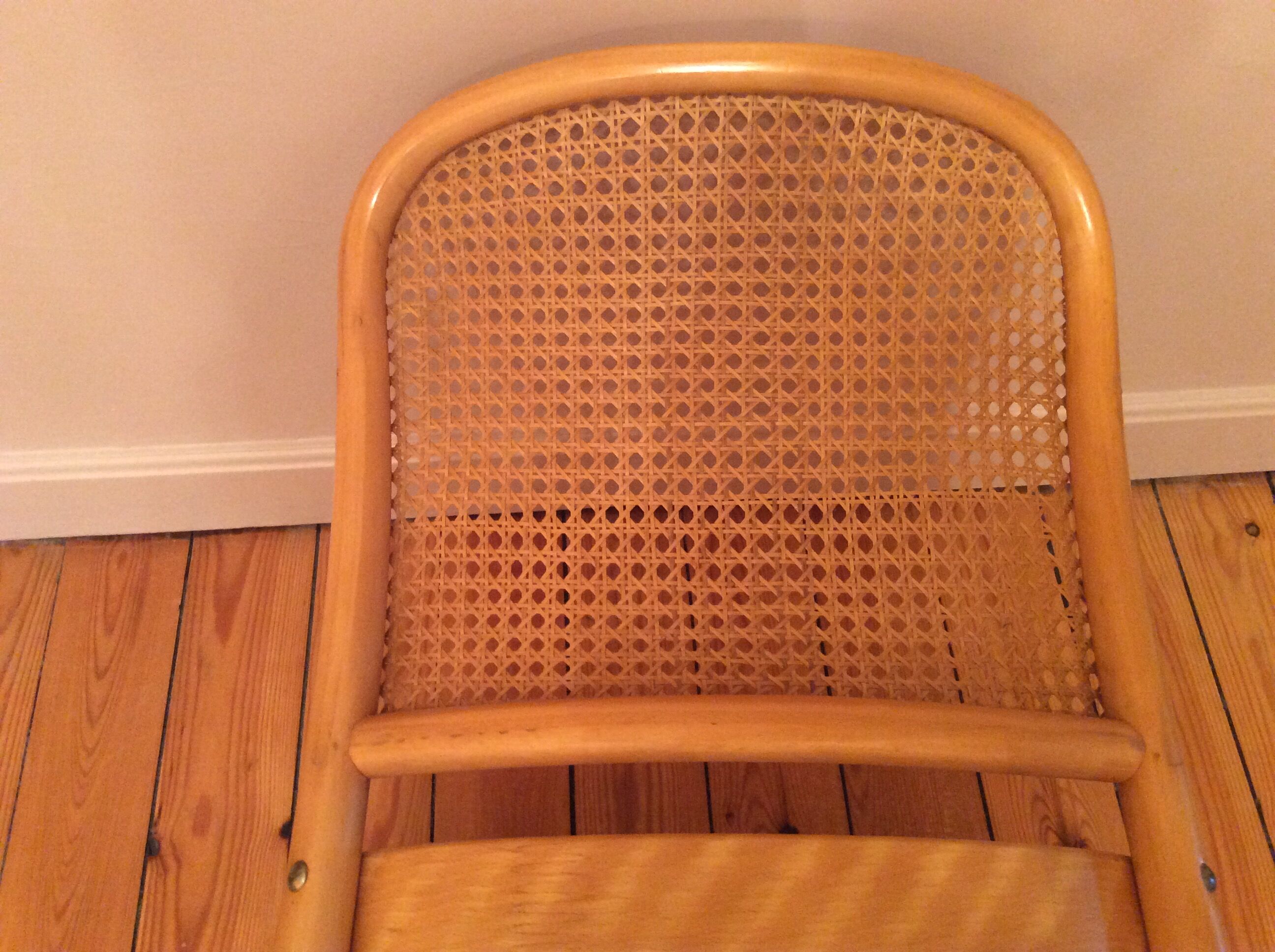 2 vintage canned chairs