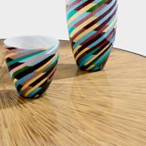 Bamboo and brass marquetry coffee table circa 1980