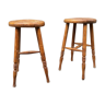 Pair of vintage rustic stools