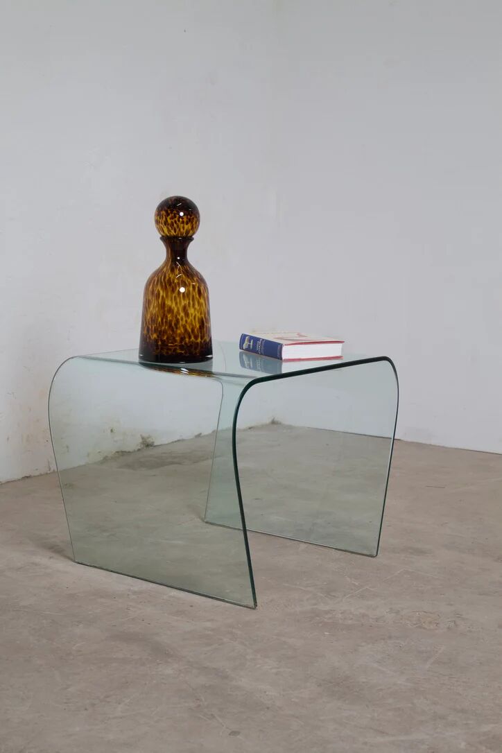 Vintage glass coffee table / side table