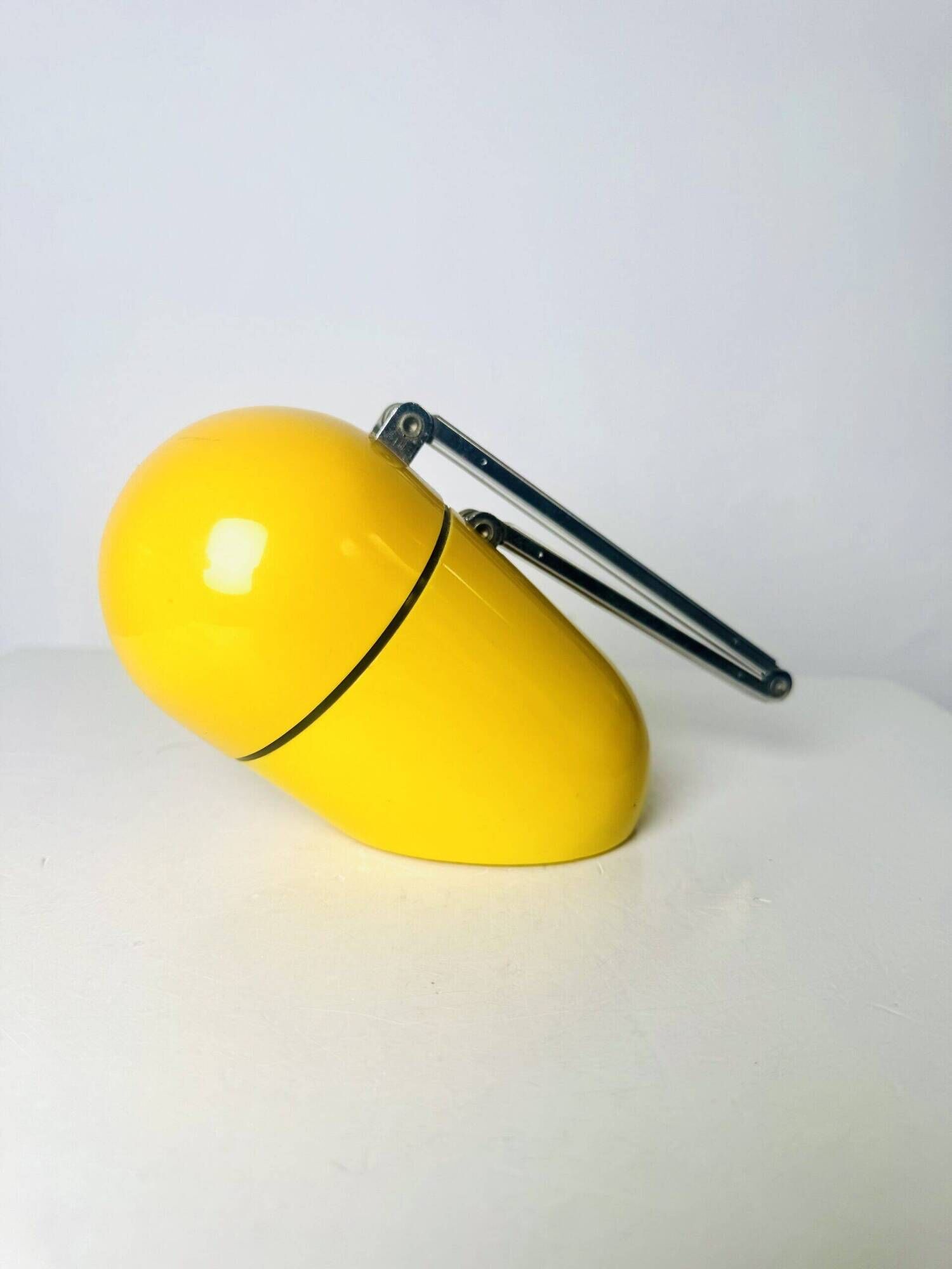 Na-718 ‘Aiai’ Folding Space-Age Desk Lamp In Yellow By Kreo-Lite, Hong Kong 1970S