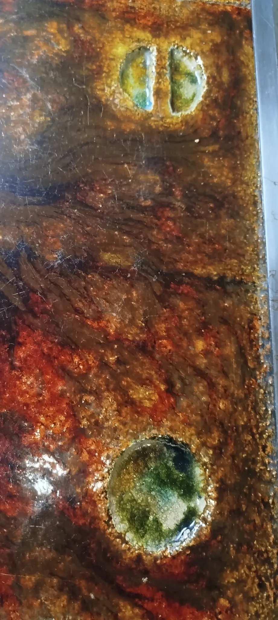 Coffee table in glazed lava stone by Robert & Jean Cloutier 1950