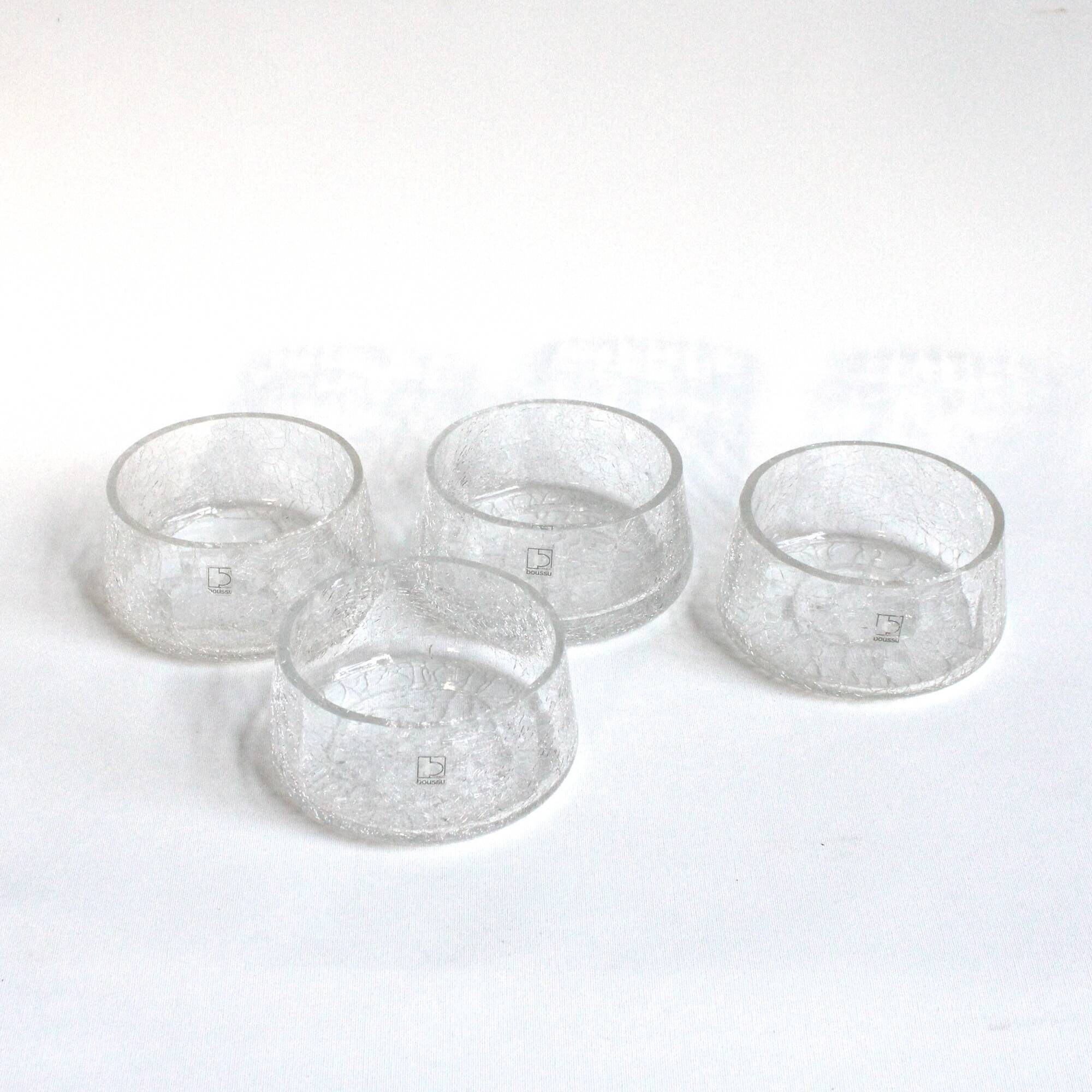 Set of 4 vintage fruit bowls - Boussu glassware