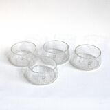 Set of 4 vintage fruit bowls - Boussu glassware