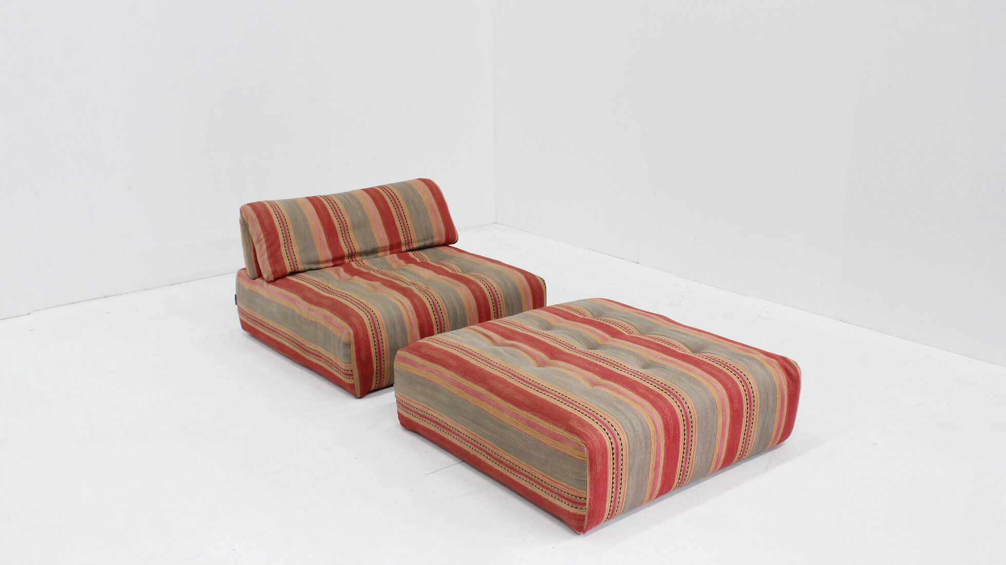 Vintage Roche Bobois Voyage Immobile armchair and ottoman