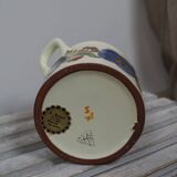 Vintage Varoslod Majolika pot with flower decor