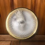 Old molded glass ceiling light + vintage gold contour