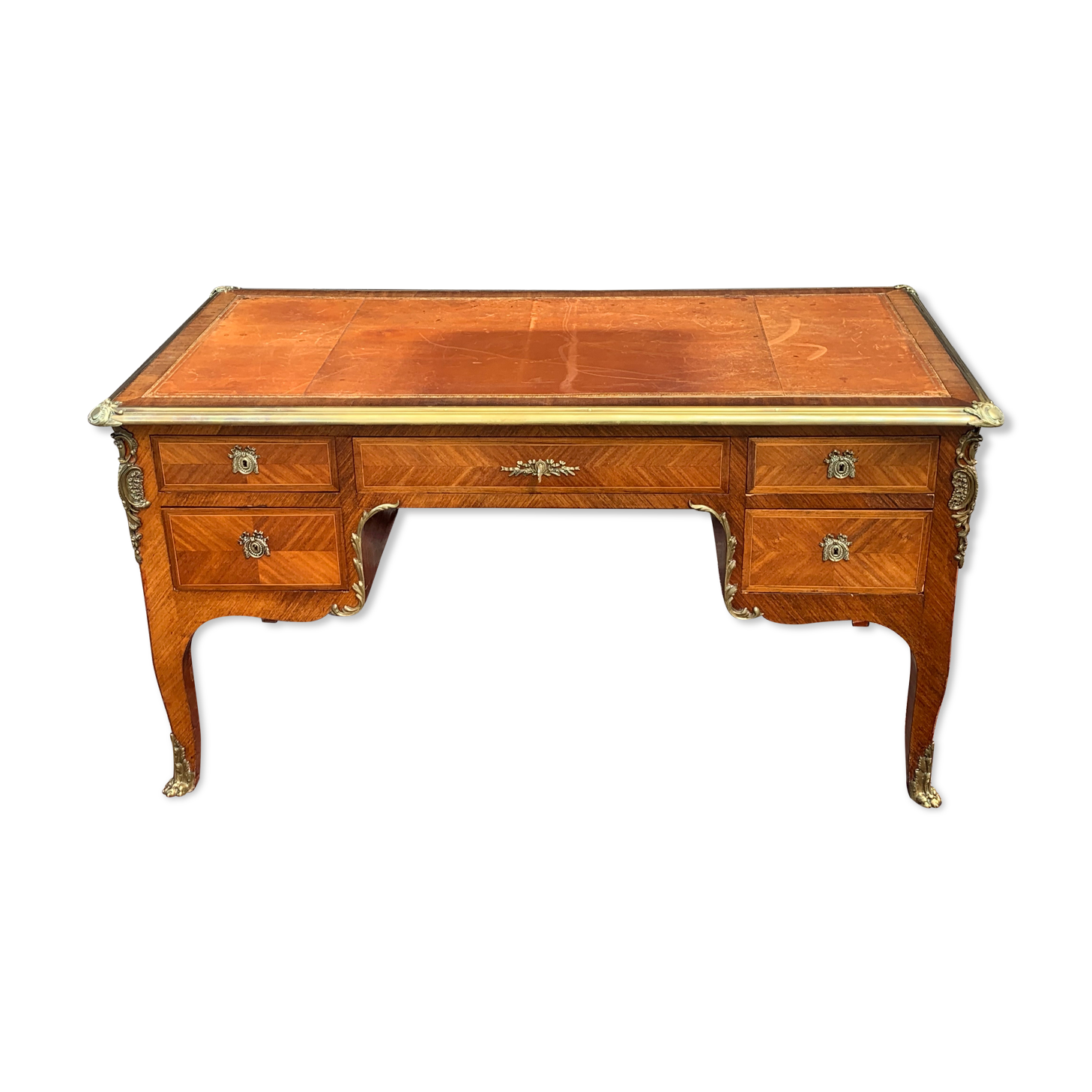 Desk in louis XV marquetry