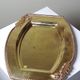 Small vintage brass tray with a floral design, Louis XVI style.
