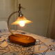 Table lamp or office art deco wooden base