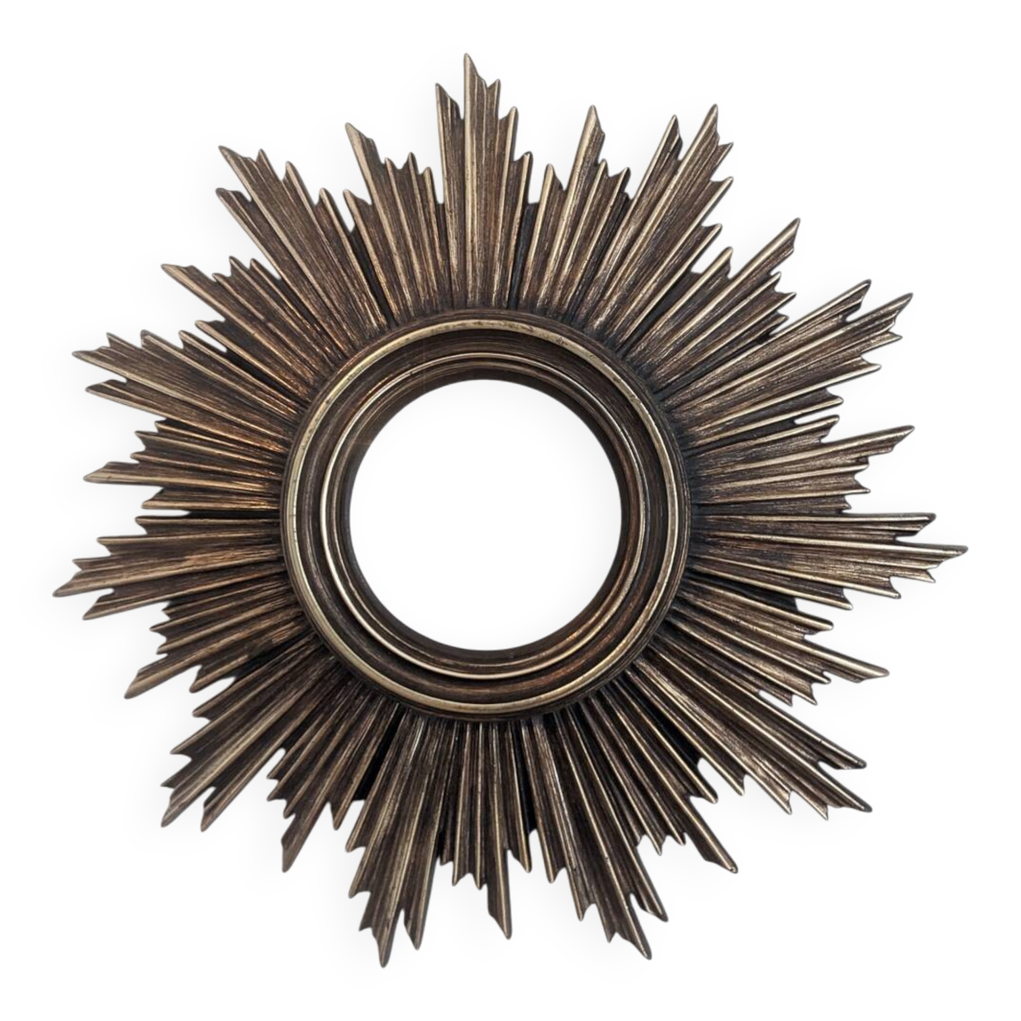 Mid-century convex sunburst mirror