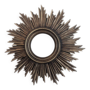 Mid-century convex sunburst mirror