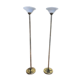 Paire de lampadaire en laiton