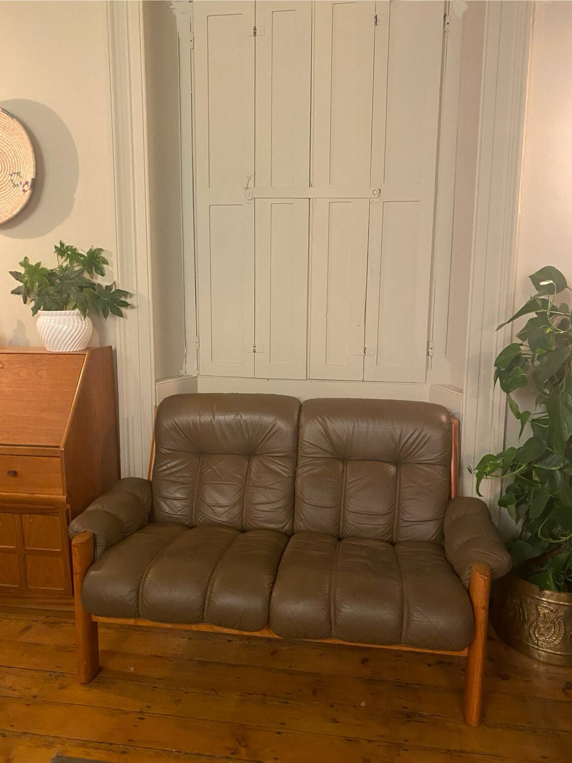 Canapé en cuir du milieu du siècle Ekornes 'Montana'